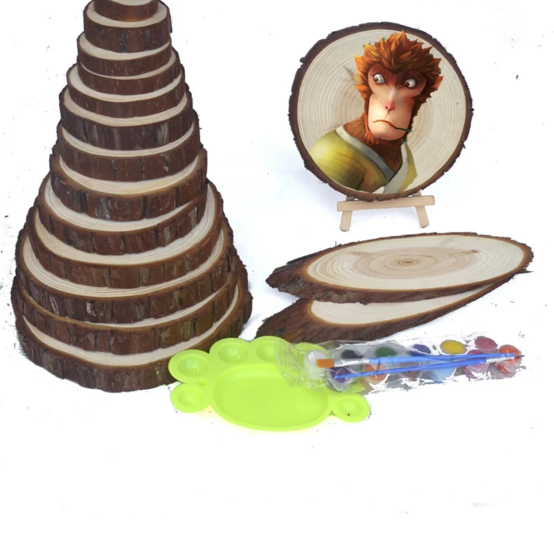12-15 см естественные необработанные круглые деревянные Ломтики для детских