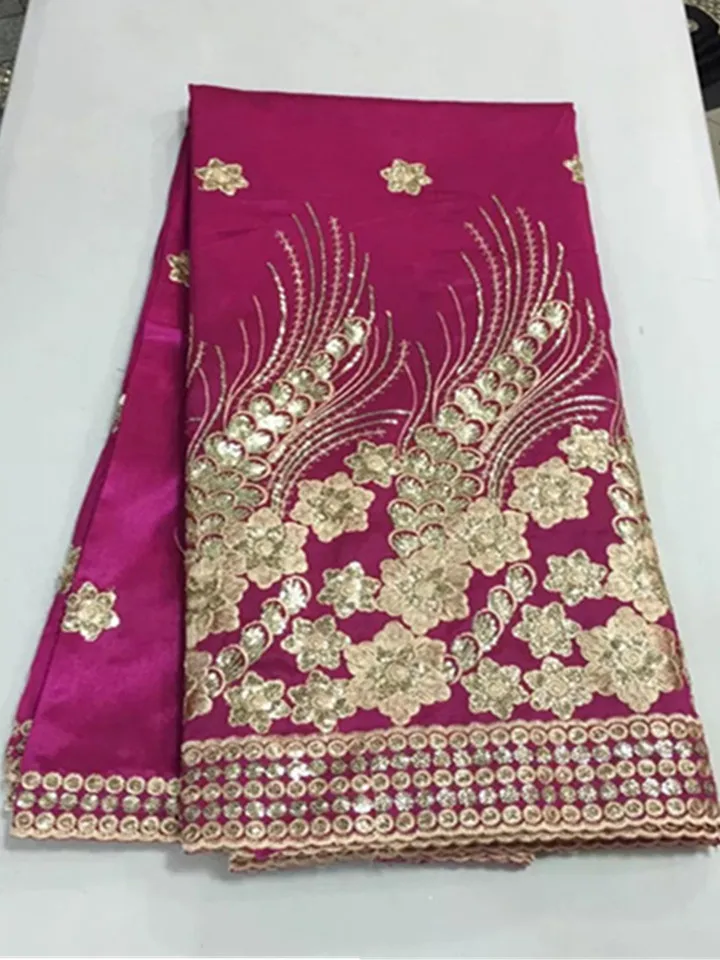 Приятные глазу красный французский шелк кружево с блестками украшения