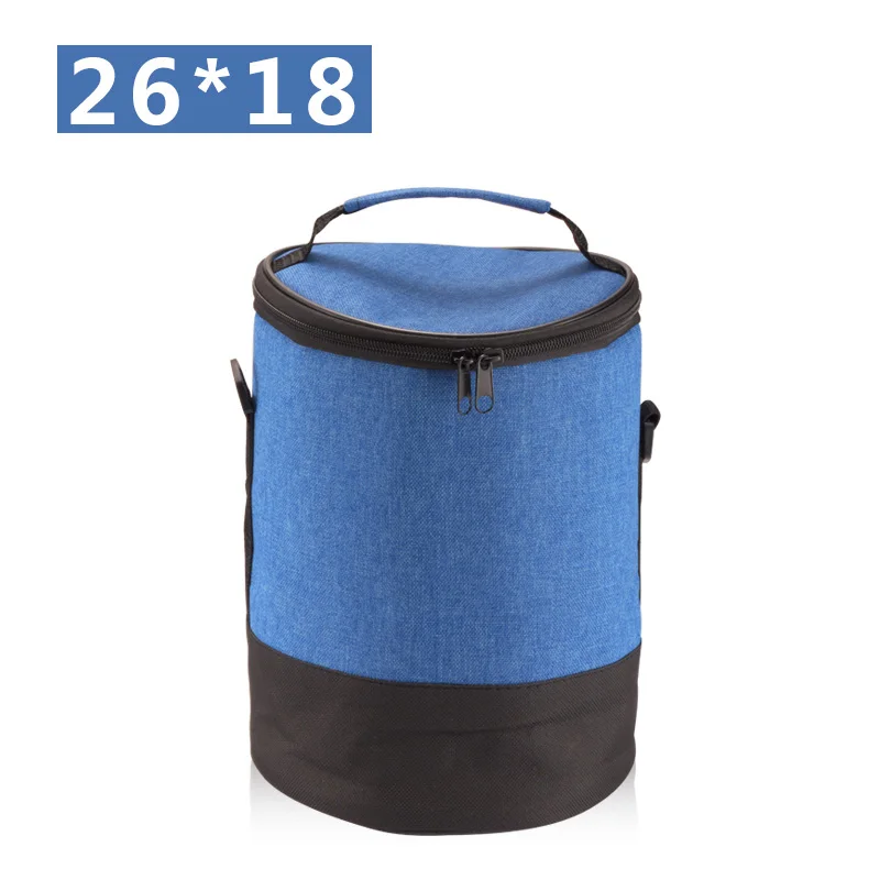 blue L Aosbos, Круглый, Оксфорд, изолированный, сумка для пикника, мужская, большая, охладитель, тепловой, сумки для обеда, тоут, женская, водонепроницаемая, Bento, Ланч-бокс, сумка termica - Цвет: blue L