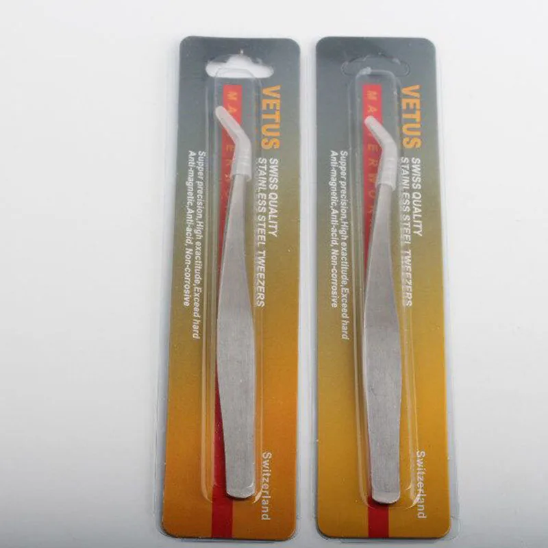 2 предмета Нержавеющая сталь Пинцет изогнутая ресница для инструментов