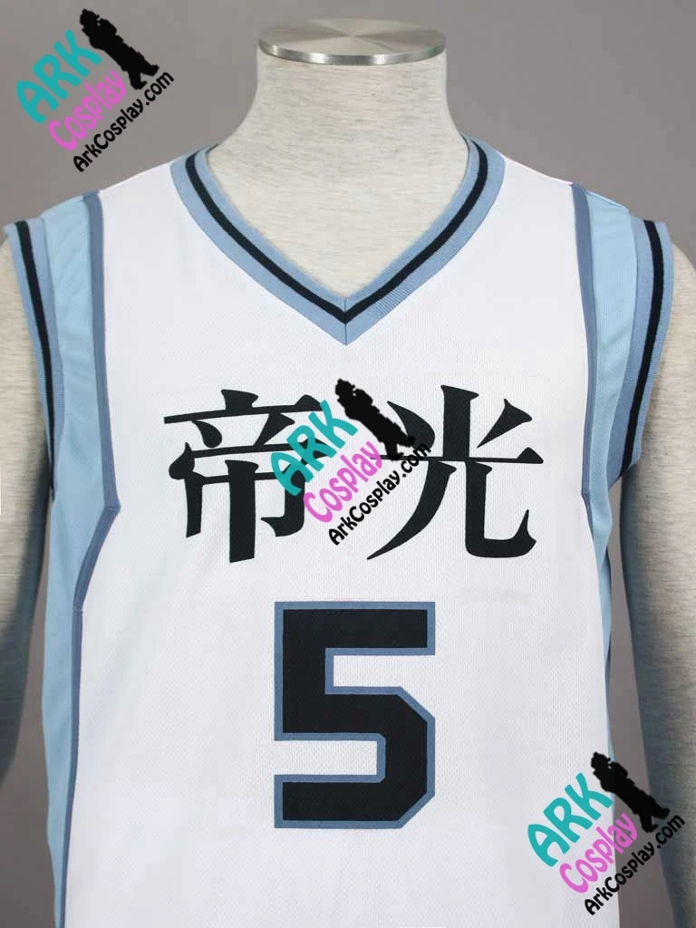 Мужская белая футболка для косплея Kuroko no Basuke murasakiучитыбара atсуши No.5 без