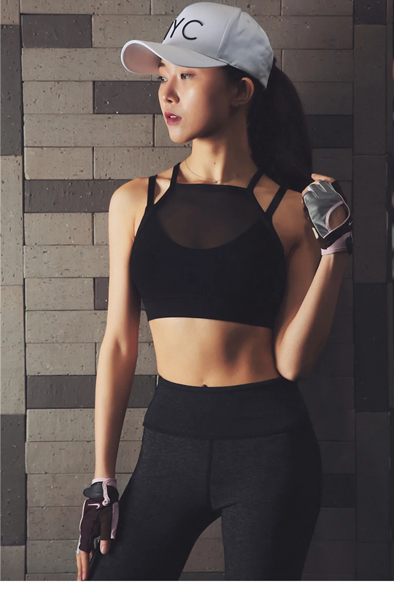 Crazyfit Йога Топ спортивный бюстгальтер футболка Для женщин без рукавов спандекс сетчатые бак Фитнес тренировки тренажерный зал пикантные Джерси жилет одежда