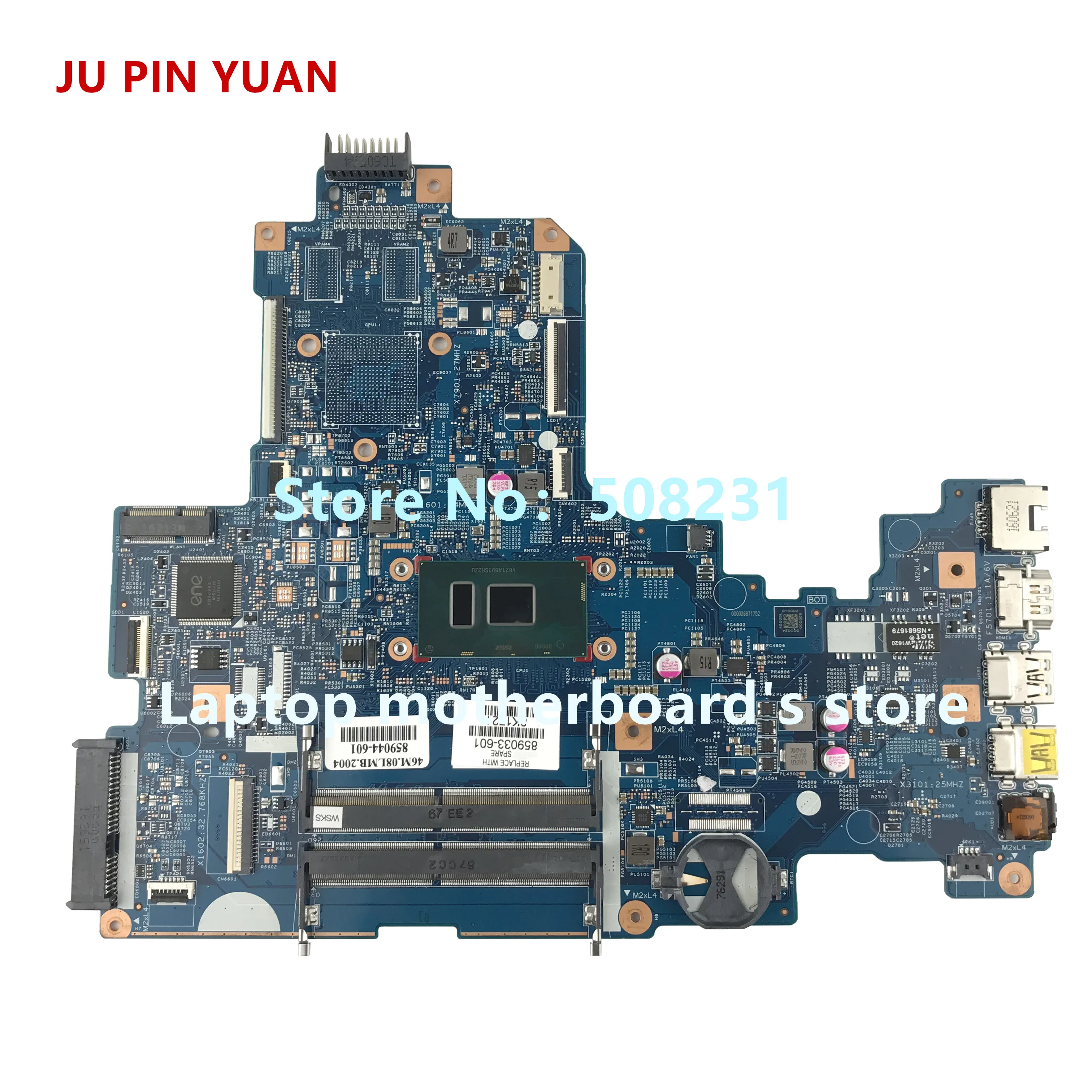 JU PIN YUAN 859033-601 15289-2 448.08E01.0021 для ноутбука hp 17-X 17T-X Материнская плата ноутбука с i5-7200U полностью протестирована