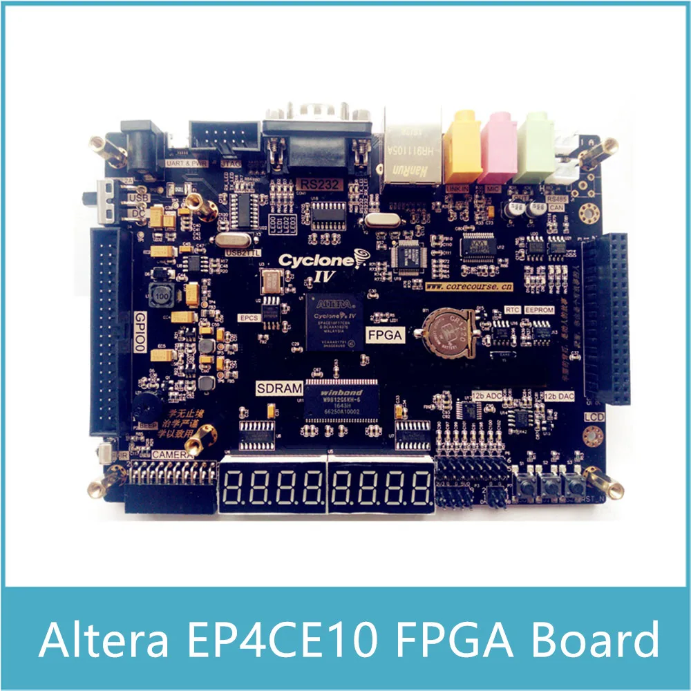 Макетная плата Altera EP4CE10 FPGA с 8 канальным 12 битным ADC 2 ЦАП аудио входом и выходом