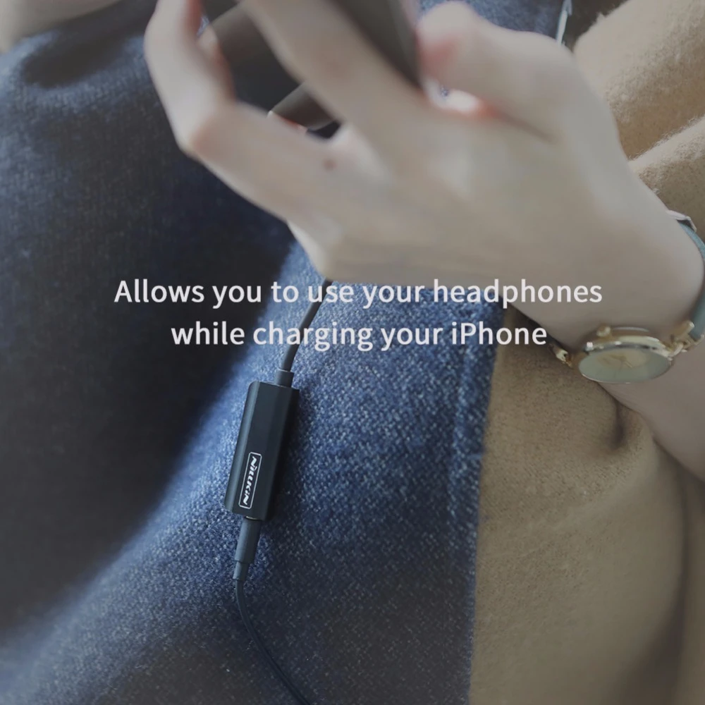 Адаптер для iPhone X XS Max XR 7 8 NILLKIN 3 5 мм аудио зарядка AUX адаптер наушники 2 в 1 наушников