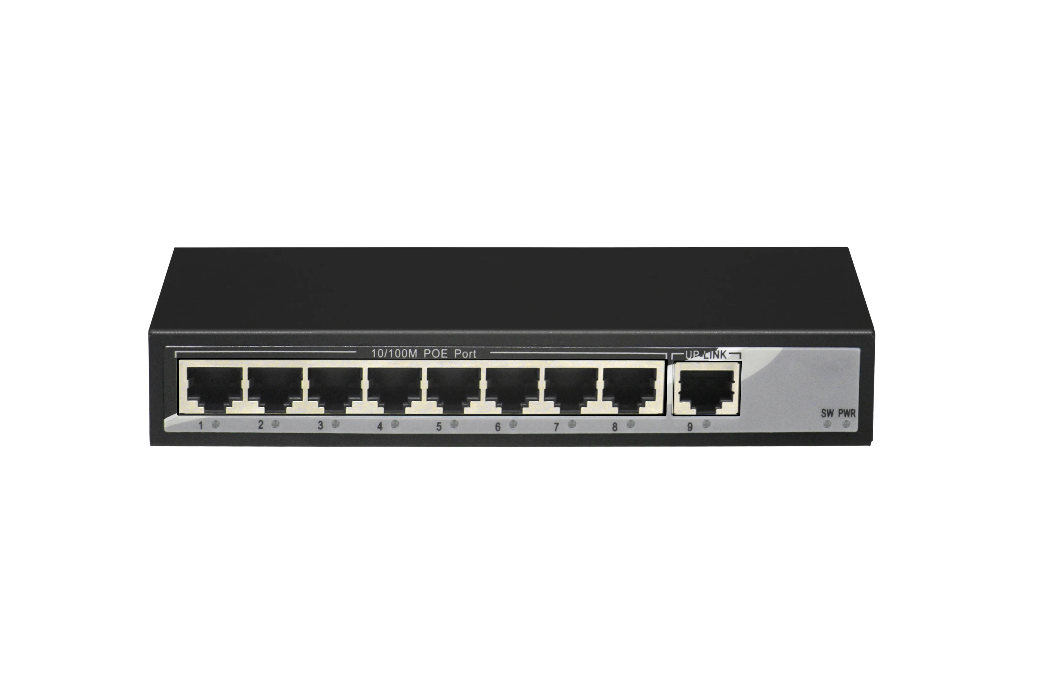 9-портовый 10/100 м коммутатор из которых 1-8 портов поддерживают POE IEEE 802.3af