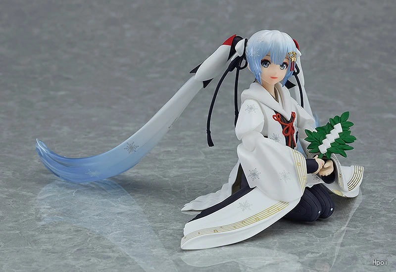 Аниме Хацунэ Мику фигура Figma EX-045 Снег Мику журавль жрица вер. ПВХ фигурка Коллекционная модель детские игрушки кукла 15 см