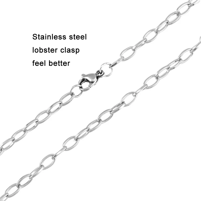 Женский овальный браслет-цепочка Pulsera Mujer из нержавеющей стали ширина 4 мм ручные