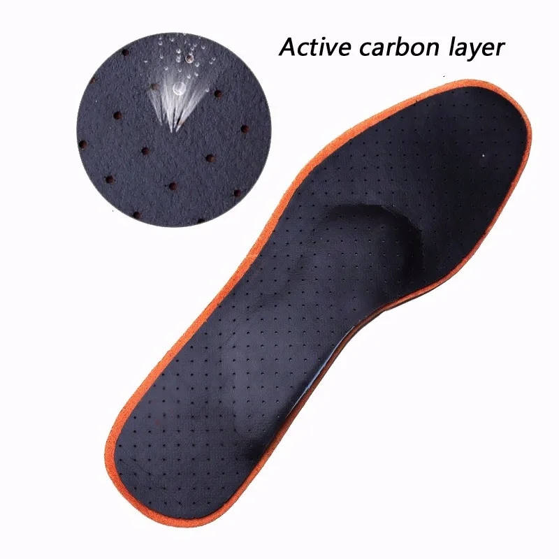 

2 pair/lot X leg foot care Pronation orthotic insole arch support orthotic insoles healthy breathable leather insole men women