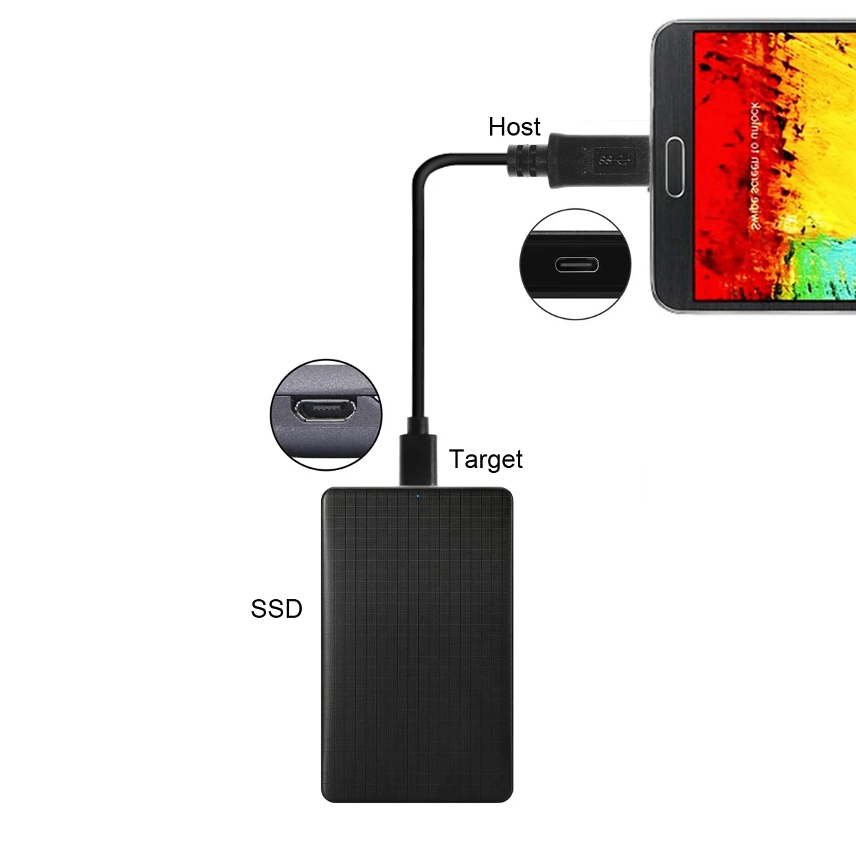 Cablecc с двумя выходами USB 3 0 1 Тип C разъем Micro 2 Мужской кабель для передачи данных N1