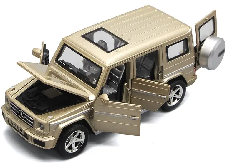 gold 1:30 Diecasts& игрушечные транспортные средства Mercedes G500 модель автомобиля со звуком и светильник коллекция автомобиля игрушки для мальчика Детский подарок brinquedos - Цвет: gold