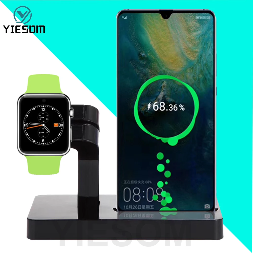 Зарядная док станция 2 в 1 подставка с разъемом типа C для Huawei Mate 20 Pro P30 P20 Lite Samsung S10 S9