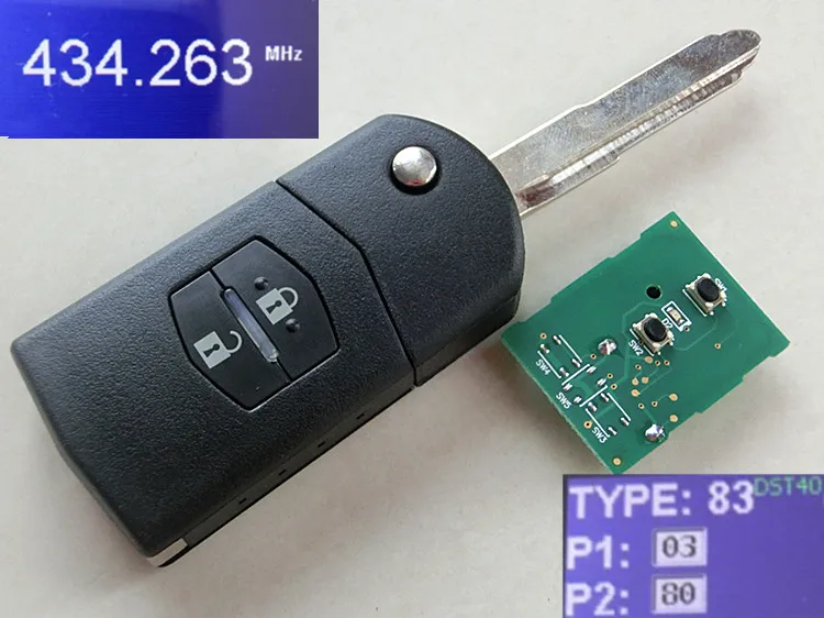 RMLKS 2 кнопки 315 МГц 433 раскладной складной дистанционный ключ с чипом 4D63 подходит