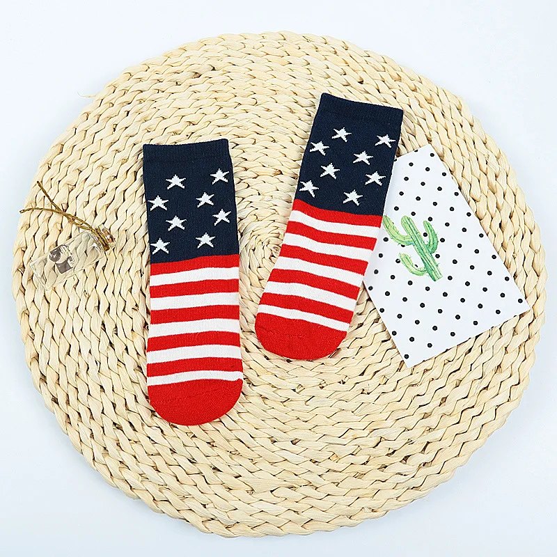 Детские длинные носки до колена милые однотонные женские хлопковые теплые для