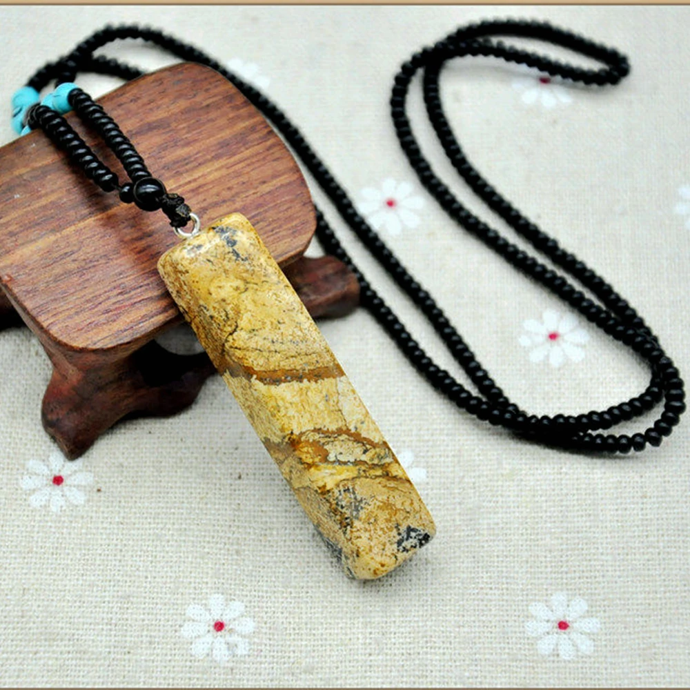 70CM Boho Long Tassel amber Necklace 2018 Summer Style 3A Natural Stone Women Sweater Chain Fashion Jewelry Yoga | Украшения и