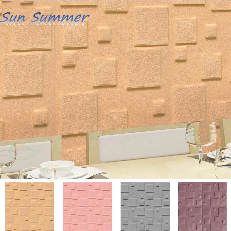 Self adhesive wall stickers 3D kids room self soft column environmental protection 60*60cm/pc 5pcs/lot |