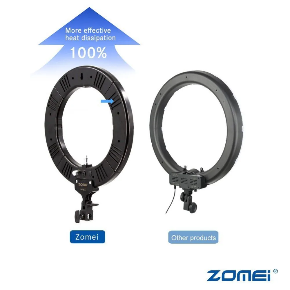 ZOMEI 14 &quotDimmable LED Studio Ring Light фотографическое освещение макияж лампа для камеры Фото