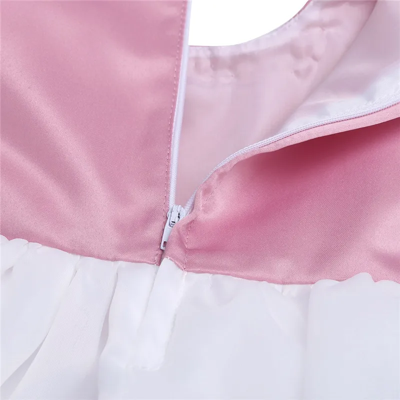 Платье с цветочным узором для девочек платье маленьких Одежда жемчужинами на