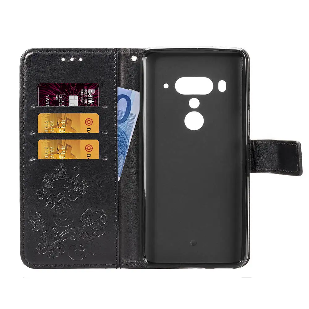Роскошный чехол-кошелек из искусственной кожи с откидной крышкой для HTC U12 Plus