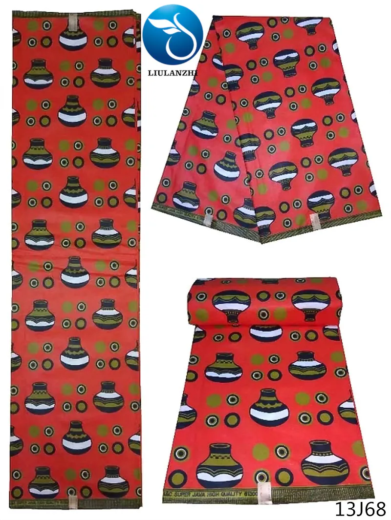 LIULANZHI красная Java восковая ткань 100% хлопок настоящая вощеная Анкара для вечеринки