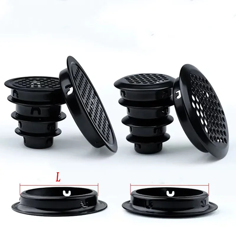 Вентиляционная решетка из нержавеющей стали черная 5 шт./лот|Ручки шкафа| |