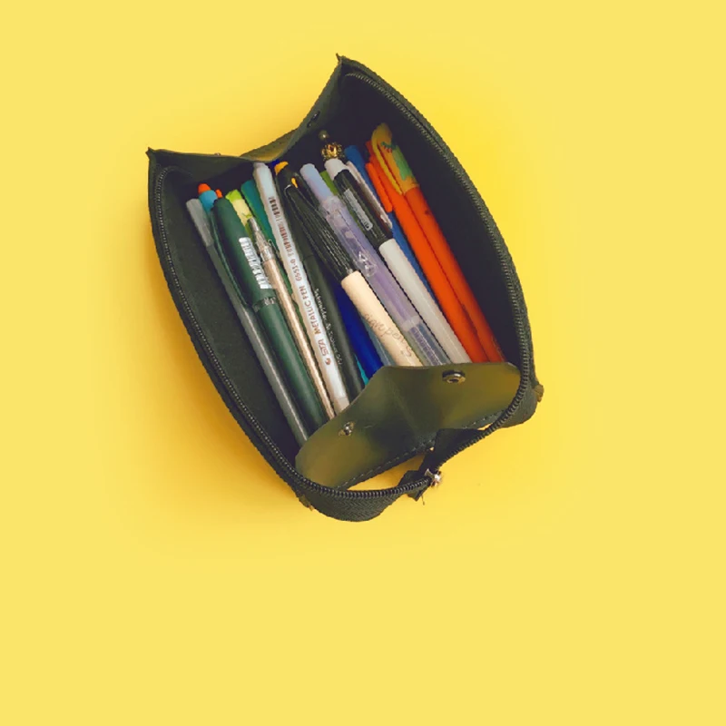 Новое поступление чехол для карандашей креативный фетровый черный/красный сумки