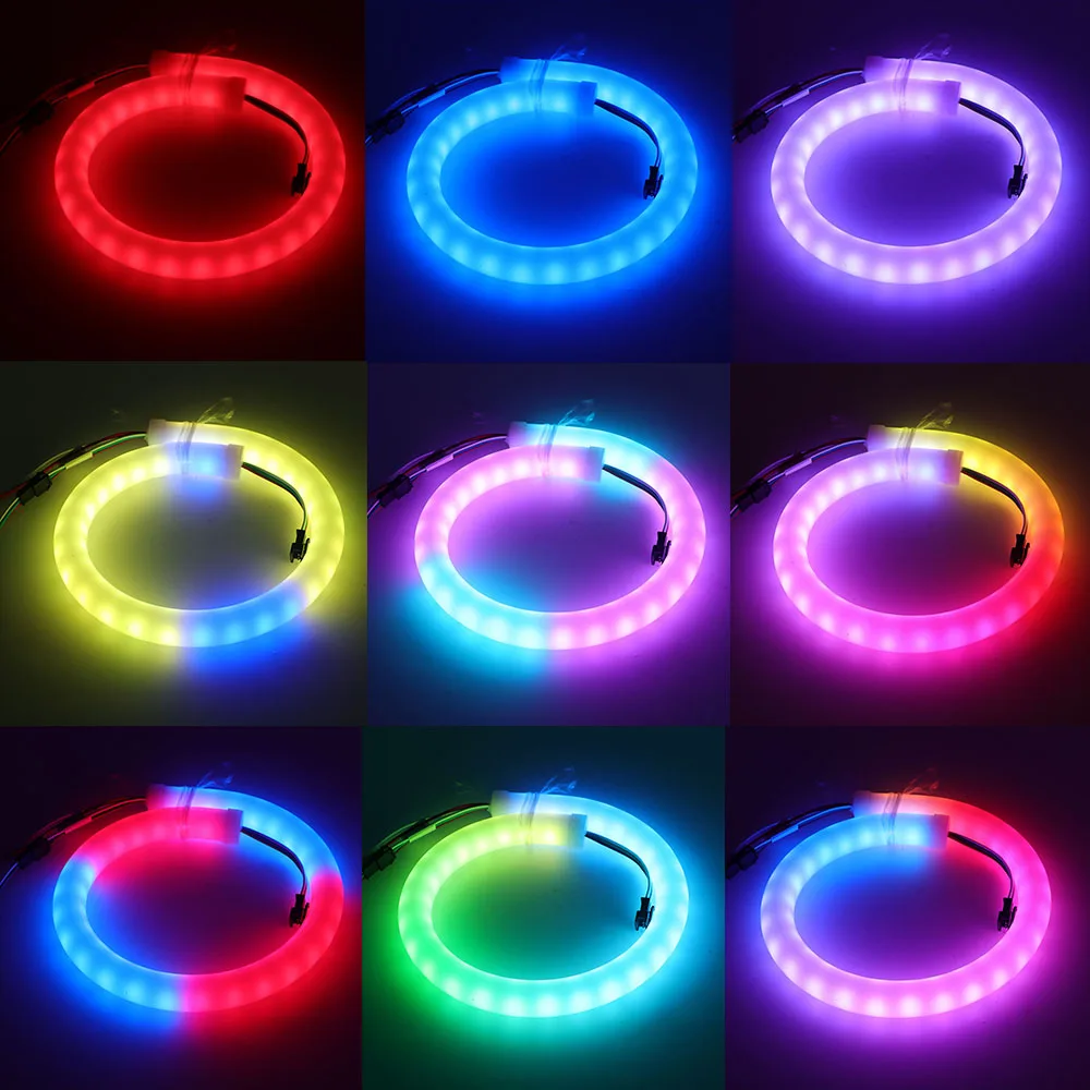 Светодиодная лента XUNATA Roud RGB неоновая для украшения 5 В 12 60 светодиодов