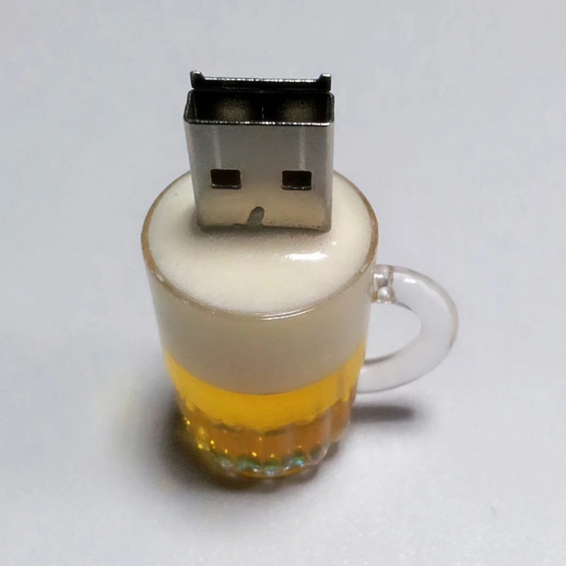 Reboto маленькая бутылка пивной чашки USB флешка брелок 4 ГБ 8 16 32 мини usb флэш