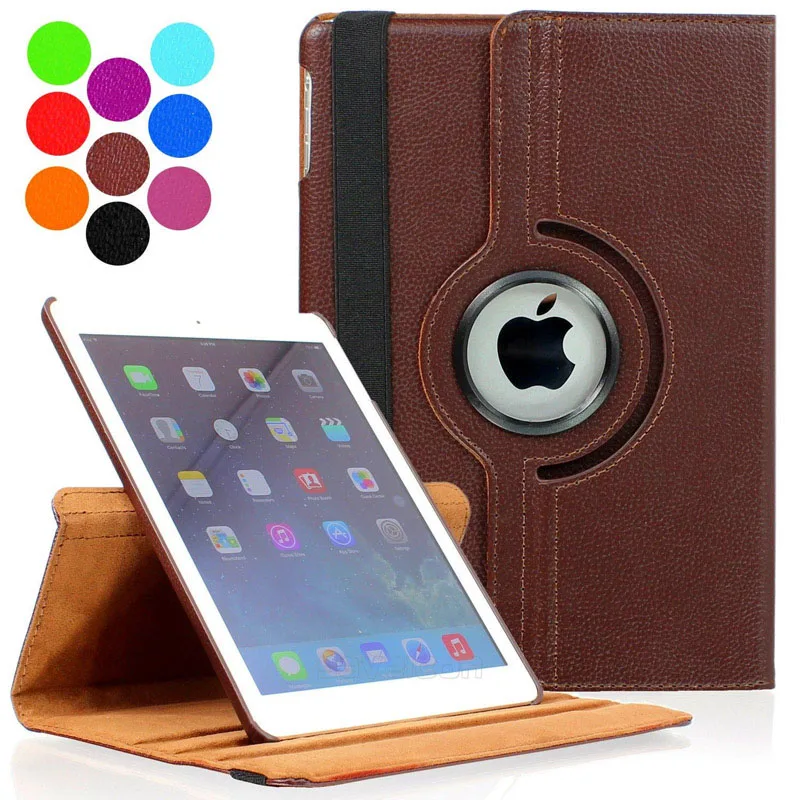 Кожаный умный чехол с поворотом на 360 градусов для Apple ipad Air 1 Air 2 ipad 5 ipad 6 ipad 9,7 A1822 A1823 A1893