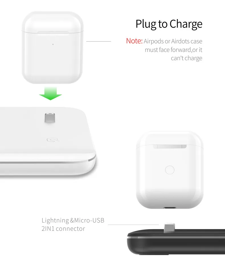 Универсальное 15 Вт Qi Беспроводное зарядное устройство для Iphone X 8 Xiaomi Quick Charge 3,0 Быстрая Зарядка Док-станция Подставка для Apple Airpods Watch 4 3 2 1
