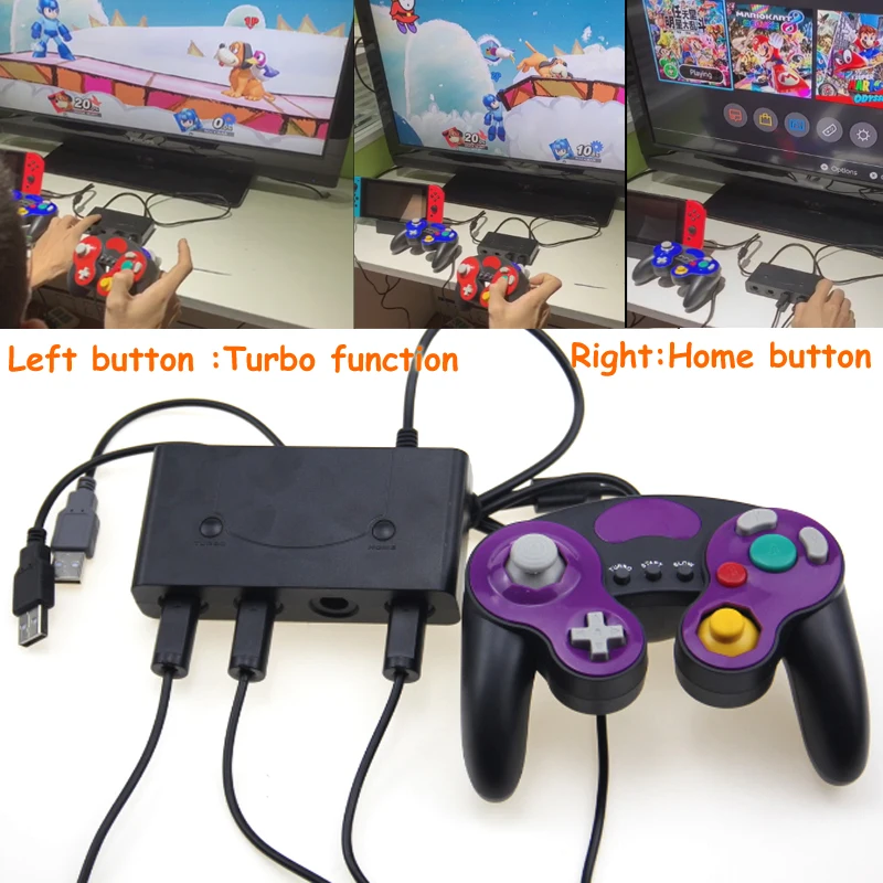 Адаптер 3 в 1 GC ПК для контроллера Gamecube 2019 конвертер USB Nintendo|Запасные части| |
