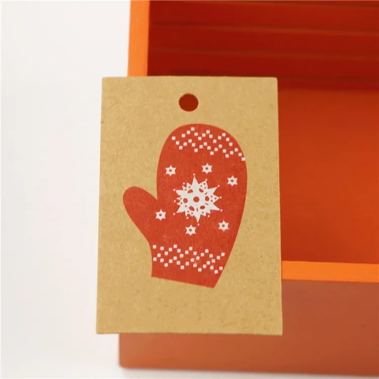 С Рождеством Христовым крафт-Бумага качели тег Label счастливый подарок на Новый