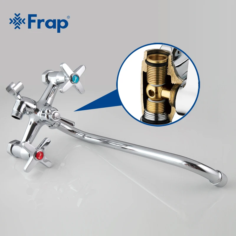 Frap Смесители для ванной комнаты длинная водопроводная труба перемещение на 90