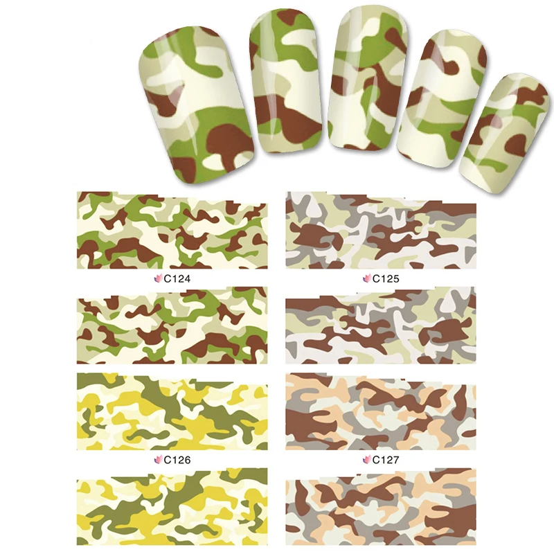 4 листа смешанных стилей камуфляжные леопардовые Переводные переводные наклейки