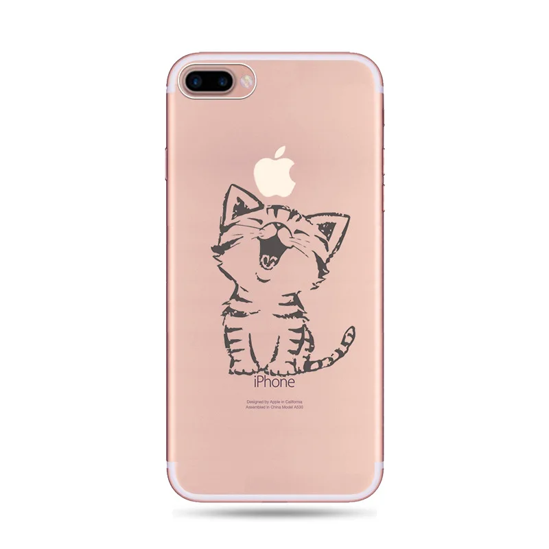 Tmalltide чехол для телефона Iphone 7 8 plus X прозрачным рисунком Грязезащищенная