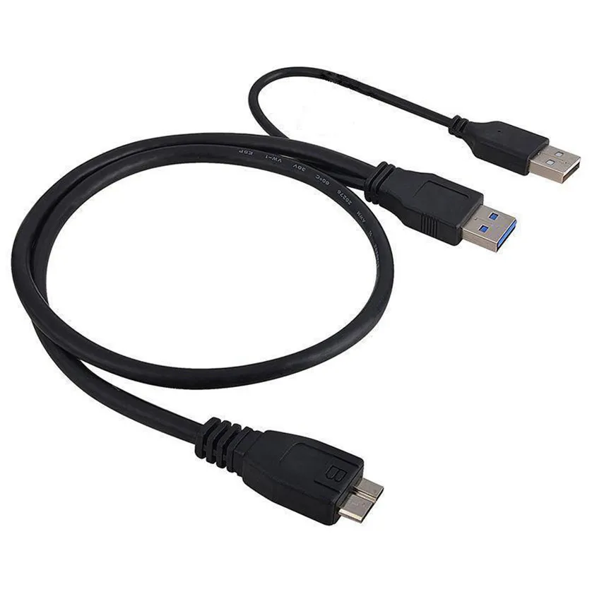 100 шт. 1 5 фута двойной USB 3 0 A штекер Micro Y Spliter Type кабель с дополнительным usb кабелем