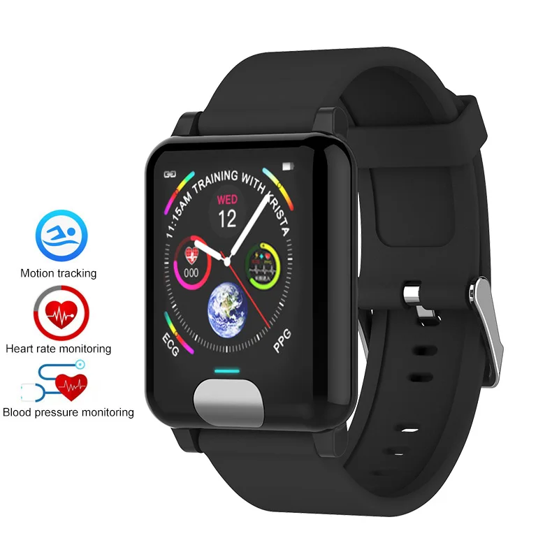 ECG + PPG Bluetooth умный Браслет монитор сердечного ритма фитнес браслет кровяного