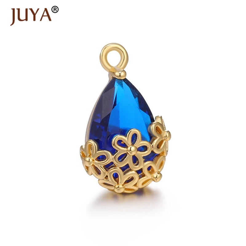 Новые Кристальные Подвески JUYA модные циркониевые подвески в форме капли с полыми