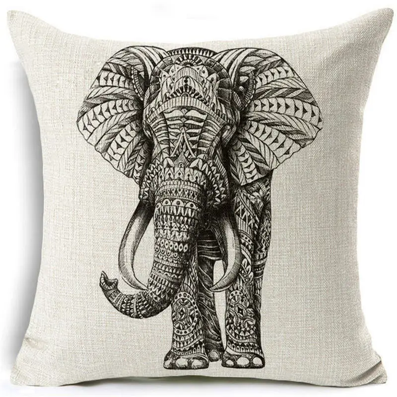 Чехол для подушки с Северными мотивами мультяшный слон Тоторо олень Подушка