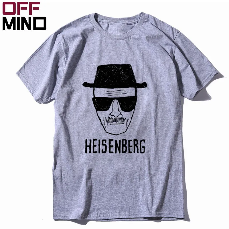 BR0127OM-GREY OFFMIND, хлопок, короткий рукав, heisenberg, Мужская футболка, летняя, свободная, breaking bad, Мужская футболка, крутая футболка, футболки BR0131 - Цвет: BR0127OM-GREY