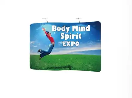 Morning custom display board рекламная рамка 7x3m S Форма Портативный Натяжной тканевый фон