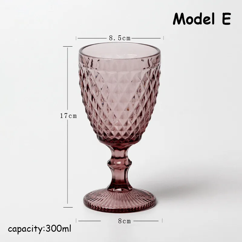 model E Бокал для красного вина, цветные стаканы, контейнеры для напитков, бокал для рождественской вечеринки, западный ресторан, рюмки для напитков, стебель-чашка, подарок на год - Цвет: model E