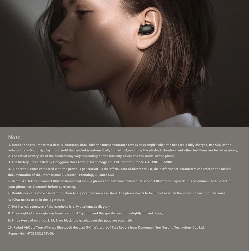 Новейший Xiaomi Redmi Airdots TWS стерео Bluetooth 5,0 наушники-вкладыши ANC и микрофон hands-free наушники AI управление