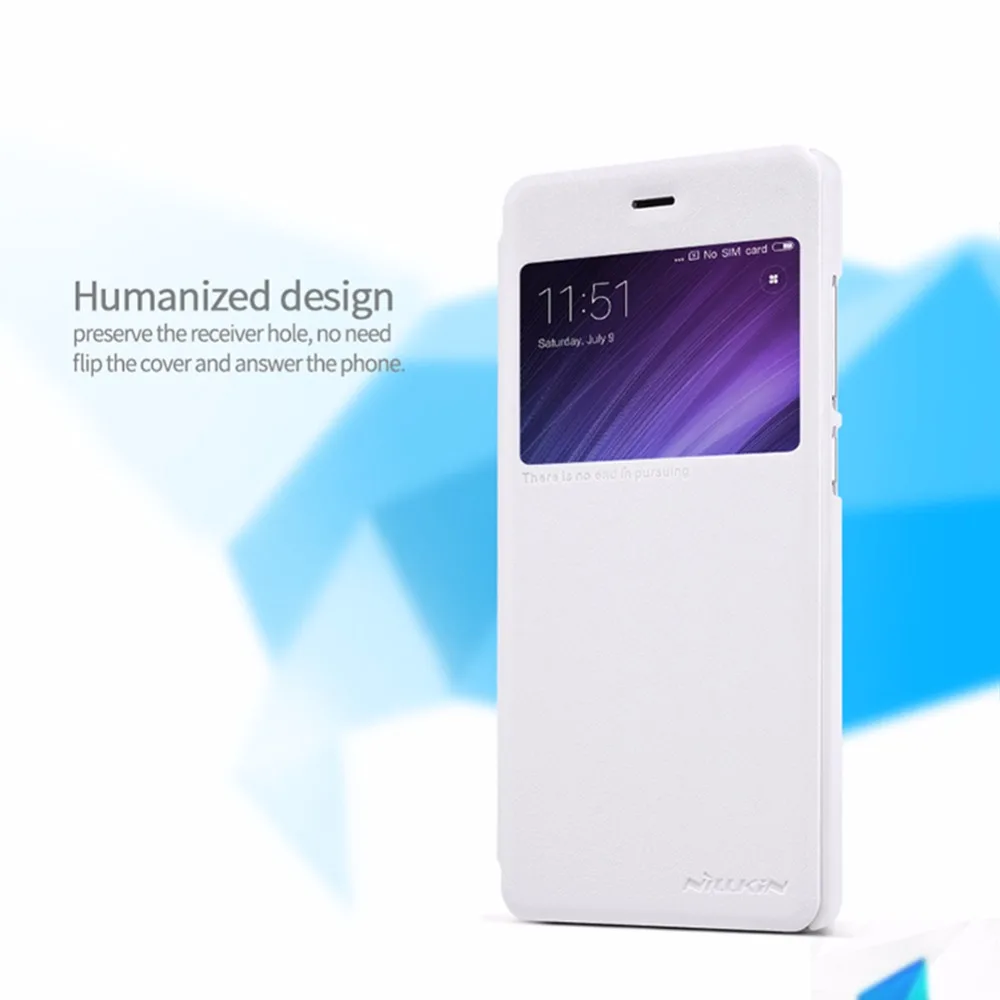 10 шт./лот оптовая продажа Nillkin Sparkle Leather Case для Xiaomi Redmi 4 Pro 5.0 дюймов жемчужный