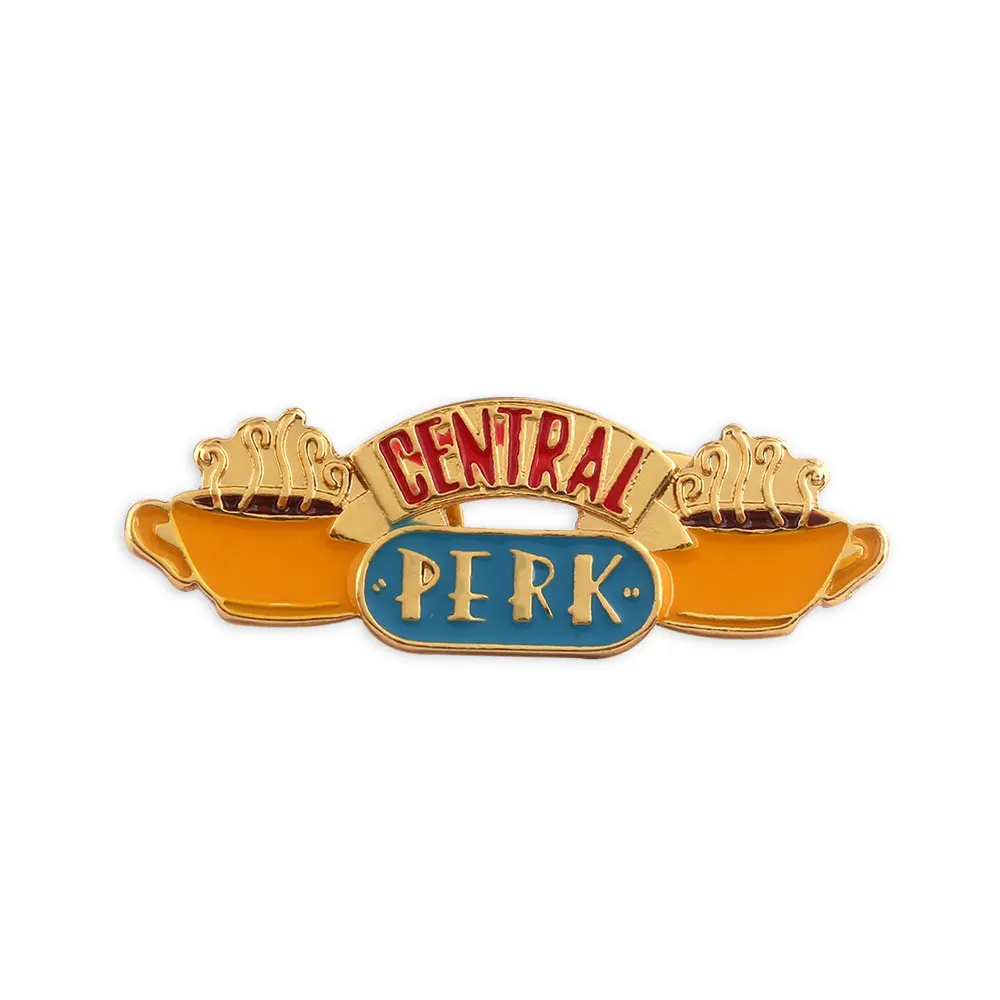 Brooch ТВ шоу брелок с дизайном «друзья» золотистая Рамка для фотографии Monica's дверь брелок для женщин Мужская подвеска брелок ювелирные изделия - Цвет: Brooch