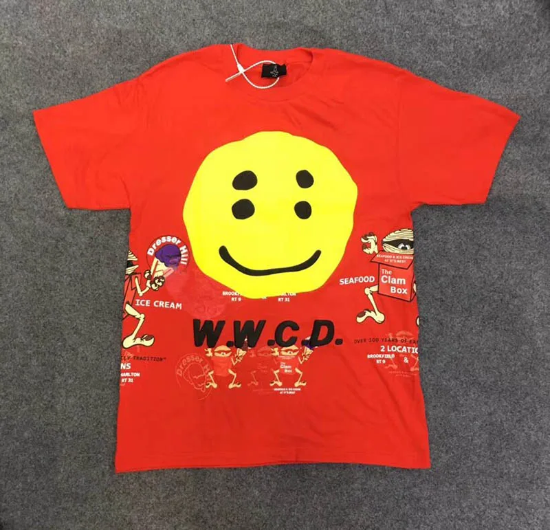 2 19SS CPFM. XYZ w. W. C. D. Футболки мужские 1:1 с принтом из пены Astroworld Трэвиса Скотта футболка Kanye с коротким рукавом футболки - Цвет: 2
