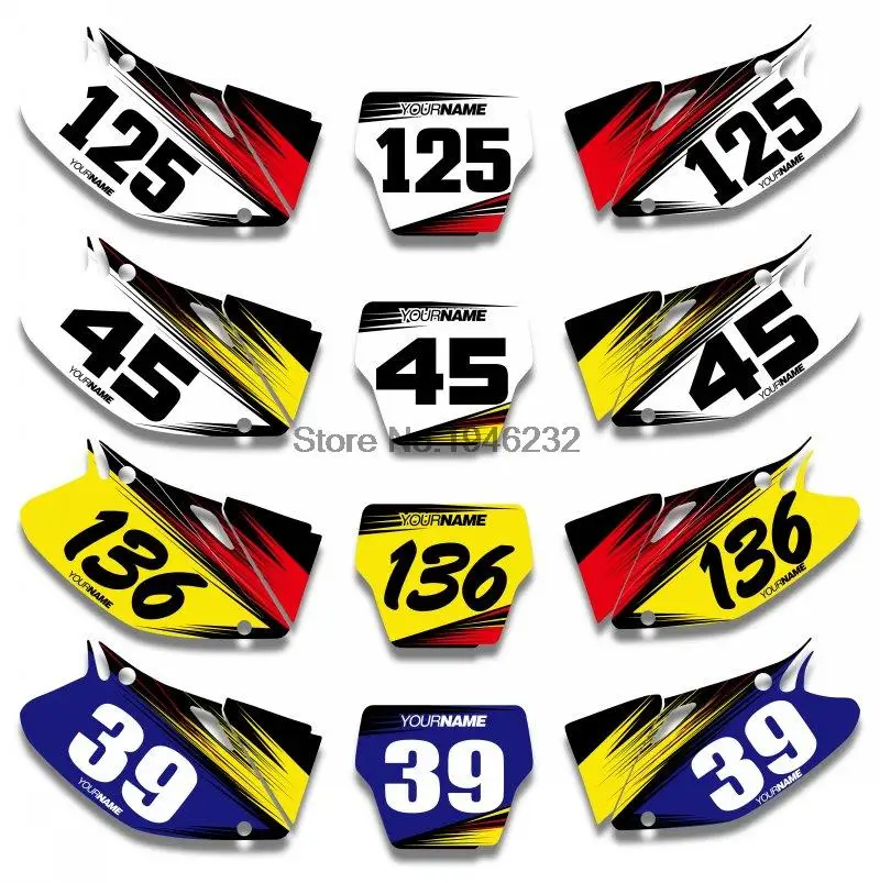 NICECNC Custom Graphics Number Plate Background Decal &amp Sticker For Honda CRF450 CRF450R 2002 2003 2004 CRF 450 450R | Автомобили и