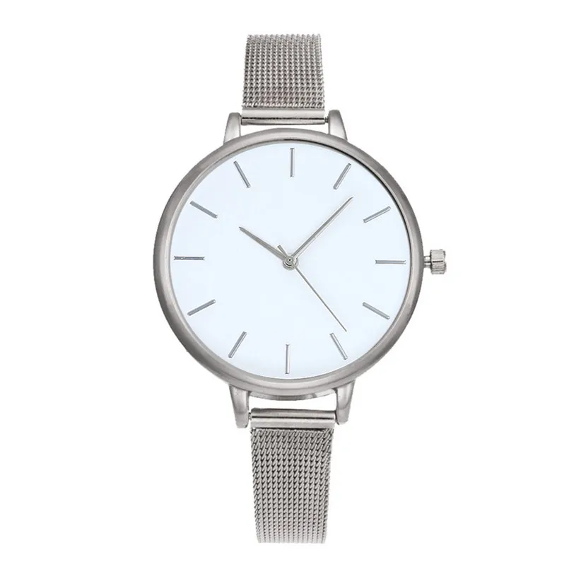 Роскошные женские часы из сплава с сетчатым ремешком повседневные Geneva простые