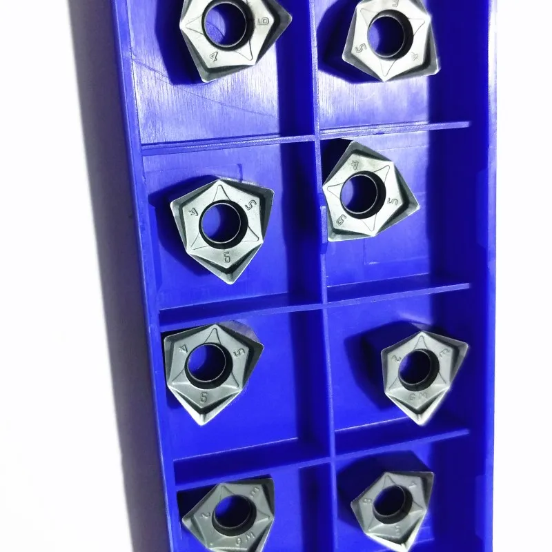 

10PCS WNMU080608EN-GM steel stainless steel universal hexagonal milling cutter blade 90 degree cutter head MFWN double sided