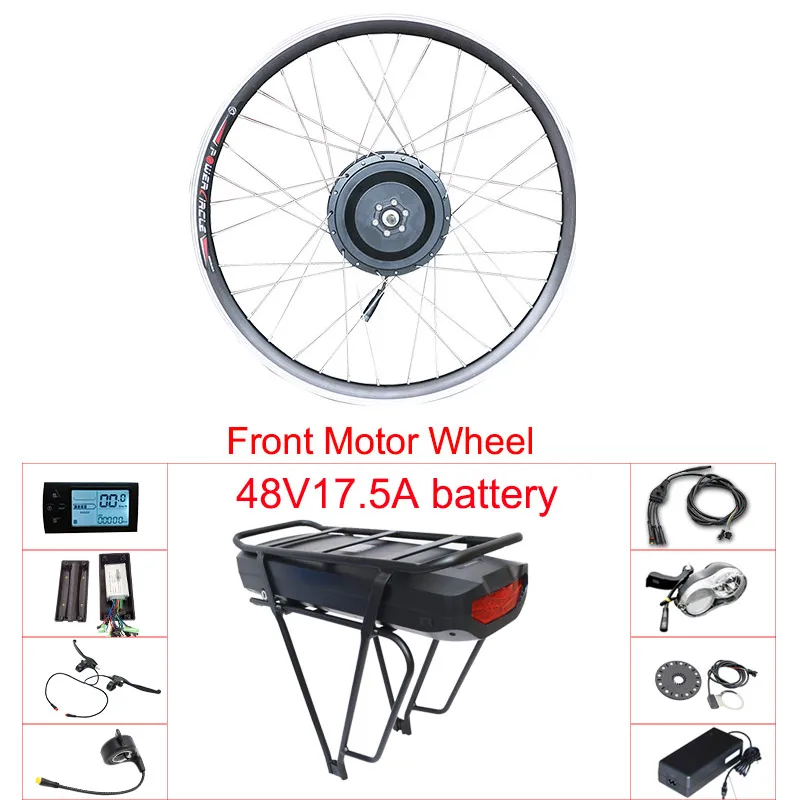 500W48v17.5aLCDfront 48 в 500 Вт передний/задний мотор колеса Электрический велосипед комплект 48 В Ступица колеса мотор E велосипед комплект 2" 24" 2" 700C lcd комплект для переоборудования электрического велосипеда - Цвет: 500W48v17.5aLCDfront